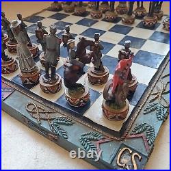 US Civil War Union North VS Confederate South Chess Set And Board