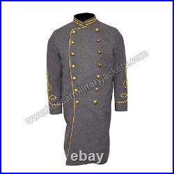 US civil war confederate General's frock coat double breasted Size 46