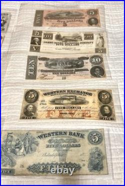 USA Confederate States Civil War Obsolete Currency Lot 10 Notes High Grade + Unc