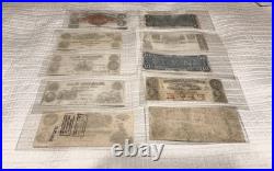 USA Confederate States Civil War Obsolete Currency Lot 10 Notes High Grade + Unc