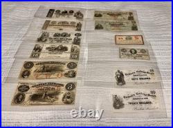 USA Confederate States Civil War Obsolete Currency Lot 12 Notes High Grade + Unc