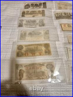 USA Confederate States Civil War Obsolete Currency Lot 12 Notes High Grade + Unc
