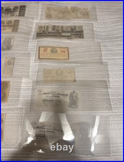 USA Confederate States Civil War Obsolete Currency Lot 12 Notes High Grade + Unc