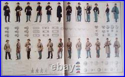 Union and Confederate Uniforms famous vintage Civil War print