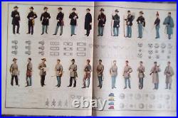 Union and Confederate Uniforms famous vintage Civil War print