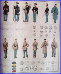 Union and Confederate Uniforms famous vintage Civil War print