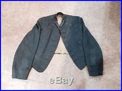 Unknown Civil War Grey Shell Jacket Identified Confederate or UCV or Militia