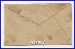 Us 1861 CIVIL War Confederate Cover Franked Scott #2 Badly Worn Stamp