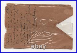 Us 1861 CIVIL War Confederate Part Cover Franked Scott #1b Pair 5c Dark Green