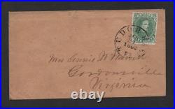 Us 1862 CIVIL War Confederate Cover Franked Scott #1 Tied Tudor Jan. 24, 1864