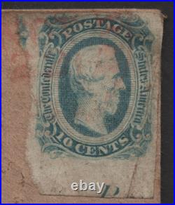 Us 1863 Confederate CIVIL War Cover Franked Sc. #12 Milky Blue To Lewis Fork N. C