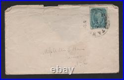 Us 1864 CIVIL War Confederate Cover Franked Scott #12 4 Clear Margins Tied