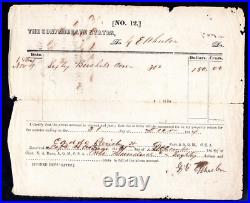Us 1864 CIVIL War Confederate States Army Receipt For 60 Bushels Of Corn