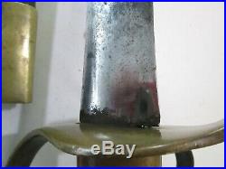 Us CIVIL War Short Navy Cutlass Sword With Scabbard No Marks Confederate