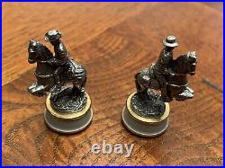 VINTAGE Franklin Mint Civil War Chess COMPLETE Gray Confederate Pieces LOT(16)