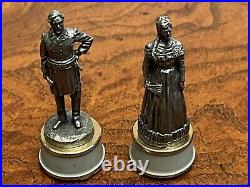 VINTAGE Franklin Mint Civil War Chess COMPLETE Gray Confederate Pieces LOT(16)