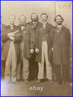 VTG 1900s Civil War Reunion Photograph Confederate Union Generals Original CDV