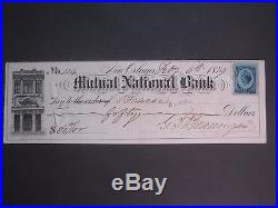VTg 1879 Confederate General P. G. T. Beauregard Document Signed Check Civil War