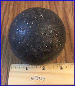 Very Rare Antique Cannonball 3.5lbs 3 Civil War Rifled possibly Confederate
