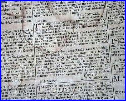 Very Rare CONFEDERATE BROADSIDE Chattanooga Tennessee Civil War 1863 Newspaper