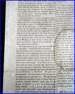 Very Rare CONFEDERATE BROADSIDE Chattanooga Tennessee Civil War 1863 Newspaper