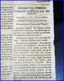 Very Rare CONFEDERATE BROADSIDE Chattanooga Tennessee Civil War 1863 Newspaper