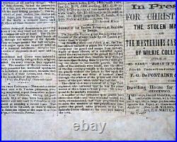 Very Rare CONFEDERATE Columbia South Carolina Southern 1864 Civil War Newspaper