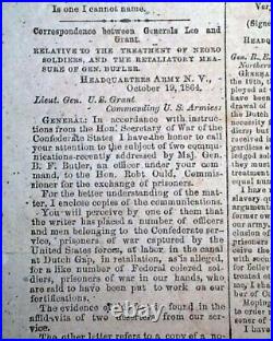 Very Rare CONFEDERATE Columbia South Carolina Southern 1864 Civil War Newspaper