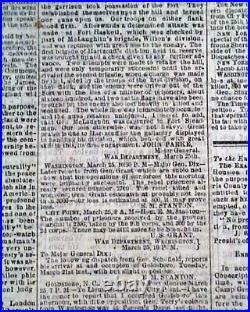 Very Rare CONFEDERATE Houston TX Texas with Civil War ENDING Days 1865 Newspaper
