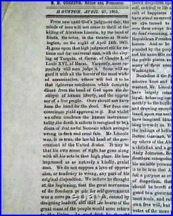 Very Rare CONFEDERATE Houston TX Texas with Jeff. Davis Civil War 1865 Newspaper