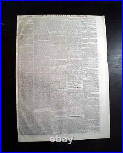 Very Rare CONFEDERATE Houston TX Texas with Jeff. Davis Civil War 1865 Newspaper