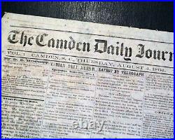 Very Rare CONFEDERATE South Carolina CAMDEN SC Civil War 1864 Rebel Newspaper