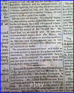 Very Rare CONFEDERATE South Carolina CAMDEN SC Civil War 1864 Rebel Newspaper