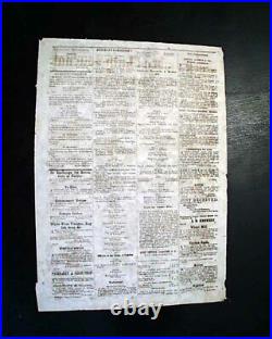 Very Rare CONFEDERATE South Carolina CAMDEN SC Civil War 1864 Rebel Newspaper