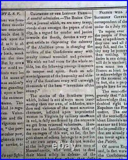Very Rare CONFEDERATE West Baton Rouge LA Louisiana CIVIL WAR 1861 Old Newspaper
