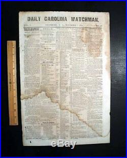 Very Rare SALISBURY NC North Carolina CONFEDERATE Civil War 1864 Old Newspaper