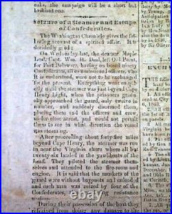 Very Rare SPARTANBURG SC Siege of Vicksburg CONFEDERATE 1863 Civil War Newspaper