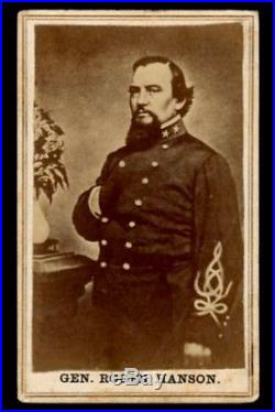Victorian civil war cdv of confederate general Roger Hanson Baltimore backmark