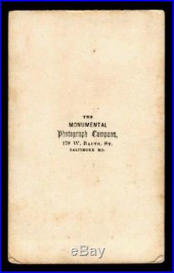 Victorian civil war cdv of confederate general Roger Hanson Baltimore backmark