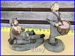Vintage 1994 Civil War Confederate Soldiers Figurines Signed Joyce Holland'96