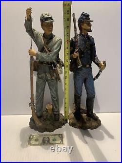 Vintage 20 Civil War Confederate / Union Soldier Figure / Statues