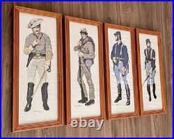 Vintage CHARLES Rodgers Civil War Confederate Soldier 4 Art Prints Wood Framed Vintage CHARLES Rodgers Civil War Confederate Soldier 4 Art Prints Wood Framed