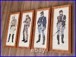 Vintage CHARLES Rodgers Civil War Confederate Soldier 4 Art Prints Wood Framed Vintage CHARLES Rodgers Civil War Confederate Soldier 4 Art Prints Wood Framed