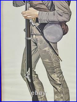 Vintage CHARLES Rodgers Civil War Confederate Soldier 4 Art Prints Wood Framed Vintage CHARLES Rodgers Civil War Confederate Soldier 4 Art Prints Wood Framed