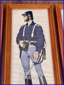 Vintage CHARLES Rodgers Civil War Confederate Soldier 4 Art Prints Wood Framed Vintage CHARLES Rodgers Civil War Confederate Soldier 4 Art Prints Wood Framed