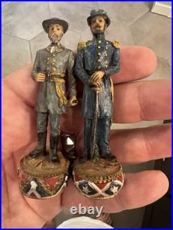 Vintage Civil War Chess Set Dragon Crest Union Confederate Resin Board Complete Vintage Civil War Chess Set Dragon Crest Union Confederate Resin Board Complete