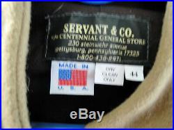 Vintage Civil War Confederate Butternut Wool Vest Size 44 Made USA