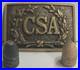 Vintage Civil War Confederate CSA Belt Buckle And 2 Civil War Bullets, Very Rare