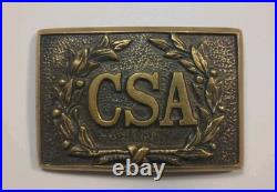 Vintage Civil War Confederate CSA Belt Buckle And 2 Civil War Bullets, Very Rare