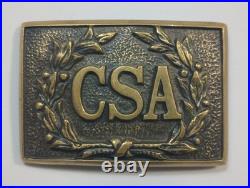 Vintage Civil War Confederate CSA Belt Buckle And 2 Civil War Bullets, Very Rare